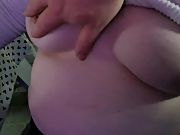 Toying with my wifes boobs and nipples she likes it and is horny